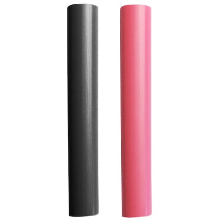 Pacer Group Heat Shrink Tube, Heavy Wall, 3/4 in I.D. Before Shrinking, Black, Red, 3 in, 2 PK BEHS3/4-3BKRD